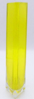 Auktion 348<br>Somerso Murano Vase, gelb/klar, H-20,5 cm [1]