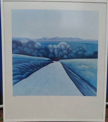 Auktion <br>unleserl. sign, Lithografie, 1982, Nr. 130/200, ger/Glas, RG 71x61 cm [1]