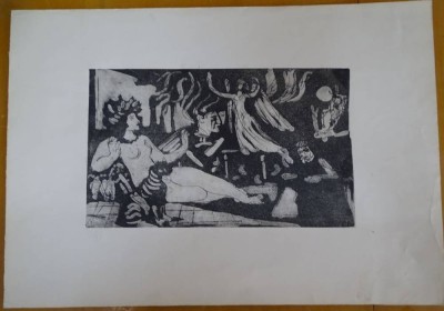 Auktion 362<br>anonymer Kupferdruck, runder Prägestempel ...Chr. Bichsel, BG 35x50 cm, leichte Läsuren/fleckig [1]
