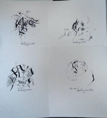 Auktion 362<br>Arnold Daidalos WANDE (1924), 1974 , 4x kl. Lithografien, BB 25x21 cm [1]