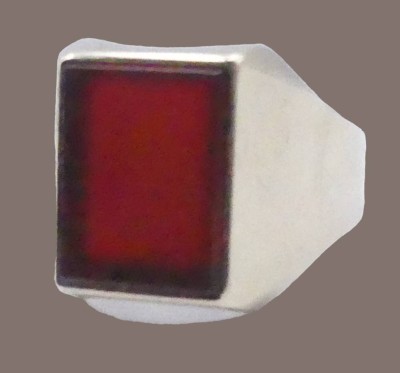 Auktion 349<br>Gold-333- Herrenring mit Karneol Lagenstein, RG 65, 4,48 gr. [1]