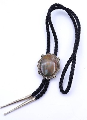 Auktion 349<br>Bolo Krawatte, Silber, mit Achat, Achat mit Abplatzer, L. 45cm [1]
