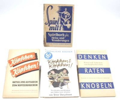 Auktion 349<br>4x div. Rätsel-u. Spielebücher, um 1947 [1]