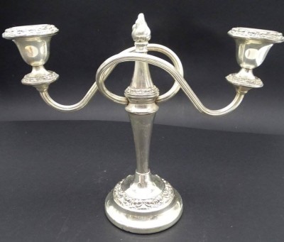 Auktion 349<br>Girandole, plated, England,  guter Zustand, H-22 cm, B-25 cm [1]