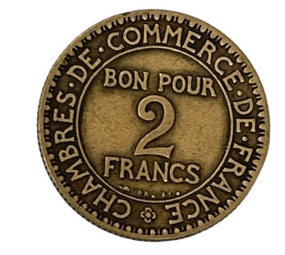 Auktion 356<br>2  Franc 1925, Commerce Industrie, Kupfer [1]