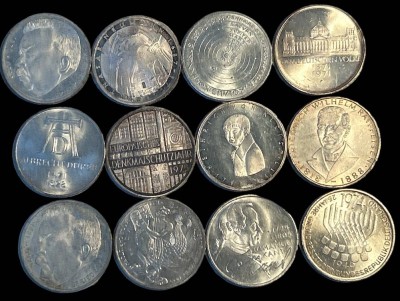 Auktion 358<br>40xdiverse  5 DM Sondermünzen BRD, Silber, Nennwert 100 Euro [1]
