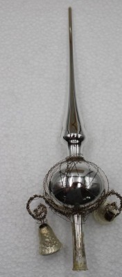 Auktion 349<br>alte Bauernsilber-Weihnachtsbaum-Spitze in OVP, L-27 cm [1]