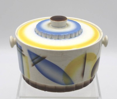 Auktion 349<br>Art-Déco Dose, Altersspuren, nu Nummer, H-12cm D-15cm [1]