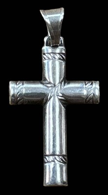 Auktion 356<br>Kreuz-Anhänger-Silber-925-, Italy, 4x2 cm, 2,8 gr [1]