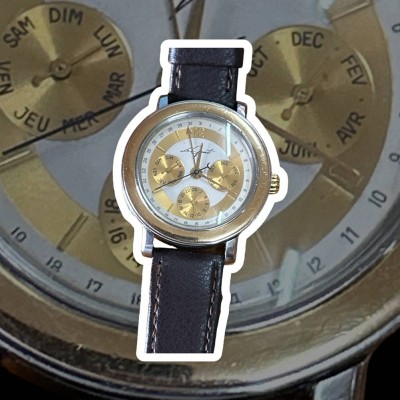Auktion 350<br>Le Guet du Temps Automatic HAU mit orig. Band, Lunette  und Krone Gold-750-, Werk steht [1]