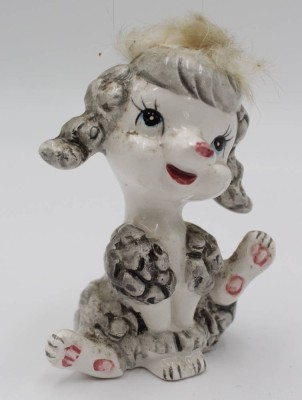 Auktion 364<br>Karikatur-Pudel mit Haarverlust, Japan, H-9 cm [1]