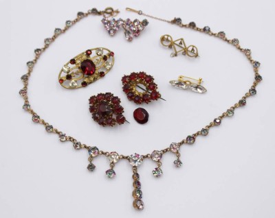 Auktion 350<br>7 Teile älterer Modeschmuck, Collier ca. L-42cm [1]
