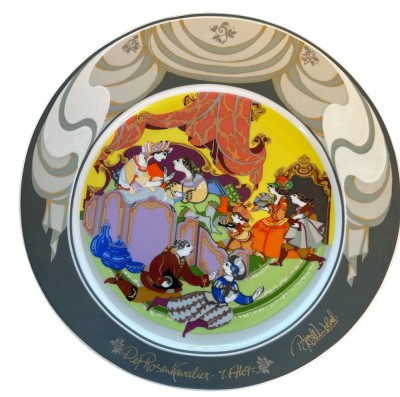 Auktion 350<br>gr. Rosenthal Teller von B. Winblad, 