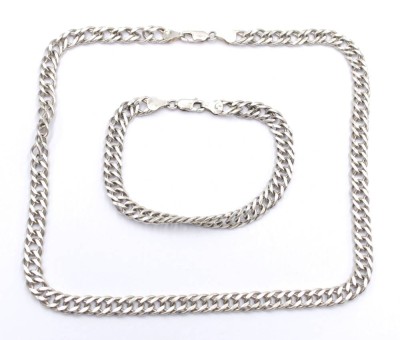 Auktion 350<br>Herrenset, Kette u. Armband, Silber 835, zus. 39,7gr., L-42cm u. L-18cm [1]