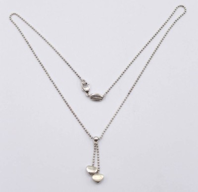 Auktion 350<br>Fossil-Halskette in 925er Silber, 4,4gr., ca. L-36cm [1]