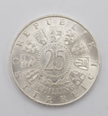 Auktion 352<br>25 Schilling, Mozart, Österreich, 1956, 13gr., D-3cm [1]
