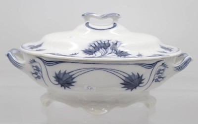 Auktion 350<br>ovale Terrine, Villeroy & Boch, Milla, Jugendstil, H-15cm B-30v, [1]