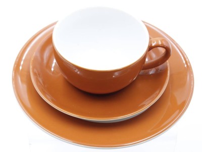 Auktion 350<br>Gedeck, Schönwald, Dibbern, Solid Color, braun, Tasse H-5,5cm [1]