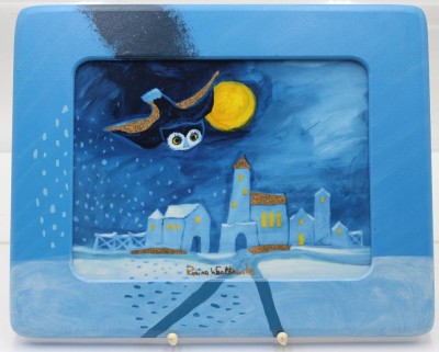 Auktion 350<br>Wandbild, Goebel, Rosina Wachtmeister, Eule, limitiert, gerahmt, RG 28 x 35cm [1]