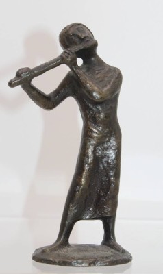 Auktion 350<br>Bronze, Flötenspielerin, Fischedick, Josef, H-14,8cm [1]