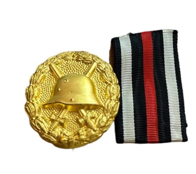 Auktion 350<br>  Verwundeten-Abzeichen in Gold mit Band, 1.WK [1]