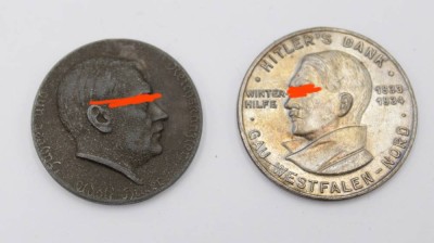 Auktion 350<br>2x div. Medaille, 3. Reich, A.Hitler [1]