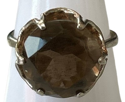 Auktion 350<br>Silberring mit Rauchtopas, RG 58, 4 gr. [1]