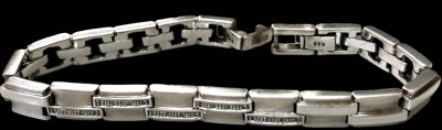 Auktion 350<br>massives Silber-925- Armband mit klaren Steinen, L-.19  cm, 31 gr. [1]