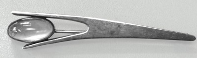 Auktion 350<br>Silbernadel -835- mit Rosenquartz, L-6,5 cm, 8,8 gr [1]