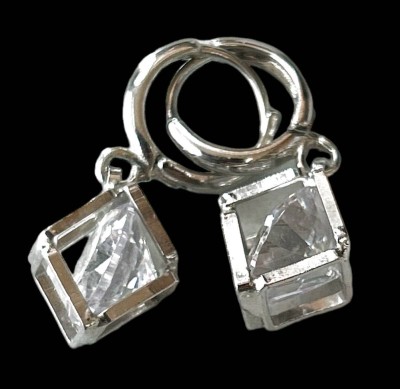 Auktion 350<br>Paar Silber Ohrhänger mit klaren Steinen, 4,8 gr [1]