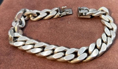 Auktion 350<br>massives Herren-Armband, Silber-835- 