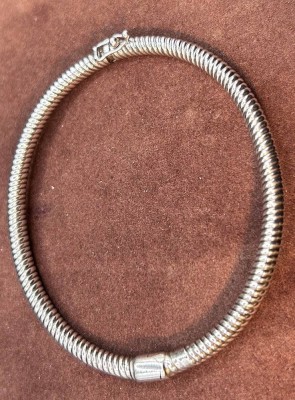 Auktion 350<br>Silber-925- Armreif mit Sicherheitsacht,  ca. 7x5 cm, 11,1 gr. [1]