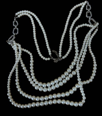 Auktion 350<br>gr. langes mehrreihiges Kunstperlen-Collier [1]