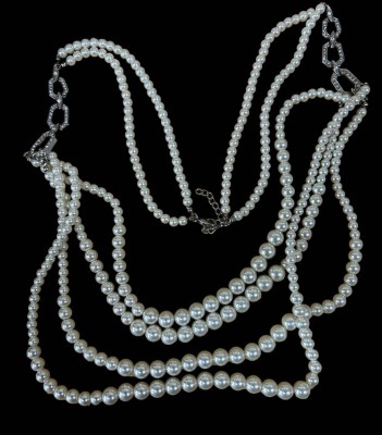 Auktion 371<br>gr. langes mehrreihiges Kunstperlen-Collier [1]