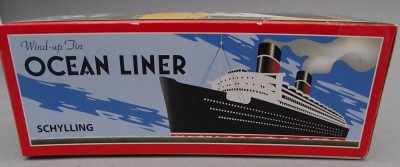 Auktion 350<br>Blech Ocean Liner, neuwertig in orig. Karton, Schlüsselwerk  läuft, Karton H-8x19 cm, neuzeitlich [1]