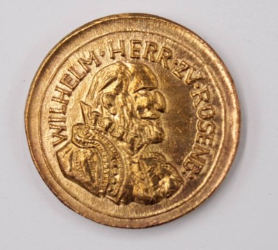 Auktion 356<br>Medaille, Wilhelm Herr zu Rosenb., wohl Bronze, ca. D-3,3cm [1]
