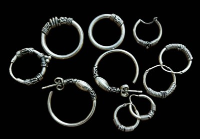 Auktion 356<br>10x div. kleine Creolen etc, wohl alle Silber [1]