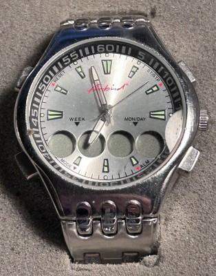 Auktion 351<br>Quartz HAU  Analog-Digital by Firebird, neuwertig in Blechkasten [1]