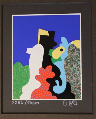 Auktion <br>Otmar ALT (1940) ,  Siebdruck,  limitiert 22/86, ungerahmt in Passepartout, MG 18 x 14,5cm [1]