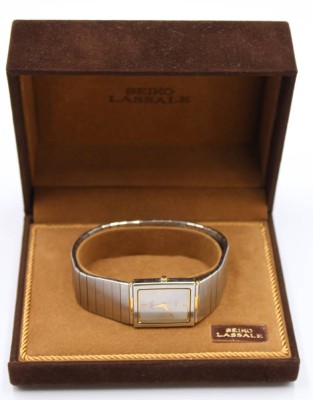Auktion 351<br>Herren-Armbanduhr, Seiko Lassale, Quartz, in Box, Funktion nicht geprüft, ca. 2,8 x 2,5cm [1]