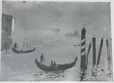 Auktion 364<br>unleserl. signierte Lithografie 