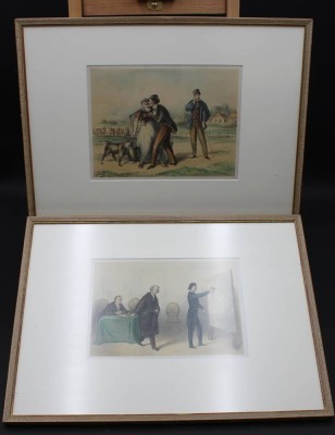Auktion 358<br>Paar schön gerahmte Drucke, älter, wohl England, je gerahmt/Glas, RG 33 x 44cm [1]