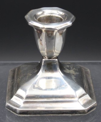 Auktion 352<br>Leuchter, Silber, Dänemark 1952, gefüllter Stand, leichte Gebrauchsspuren, 148,3gr., H-8cm [1]