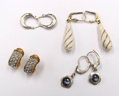 Auktion 352<br>4 div. Paare Ohrschmuck, Silber, 11,3gr. [1]