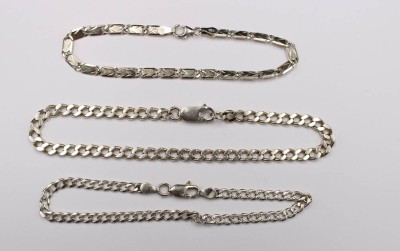 Auktion 352<br>3x div. Silber-Armbänder, zus. ca. 18,7gr, ca. L-20cm [1]