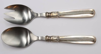 Auktion 352<br>Salabesteck, 830er Silbergriffe, Dänemark 1938, L-18cm [1]