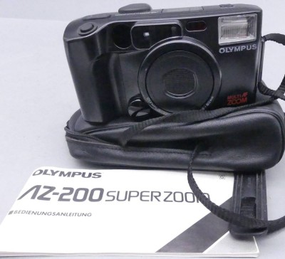 Auktion 368<br>Olympus AZ -200 super Zoom Multi AF Olympus Lens 38-80mm Analog in orig. Tasche [1]