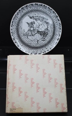 Auktion 370<br>gr. Platte, Rosenthal, Björn Wiinblad, D-34,5cm, orig.Karton [1]