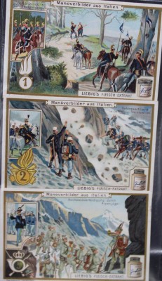 Auktion 372<br>6x Sammelbilder, Liebig, Manöver-Bilder [1]