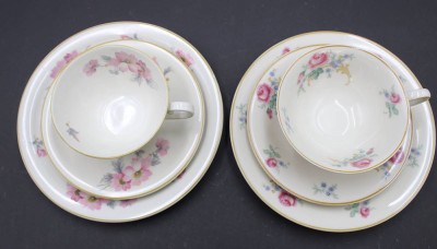 Auktion 352<br>Paar Sammelgedecke, Tirschenreuth uns Krautheim, ca. Tassen H-6cm [1]